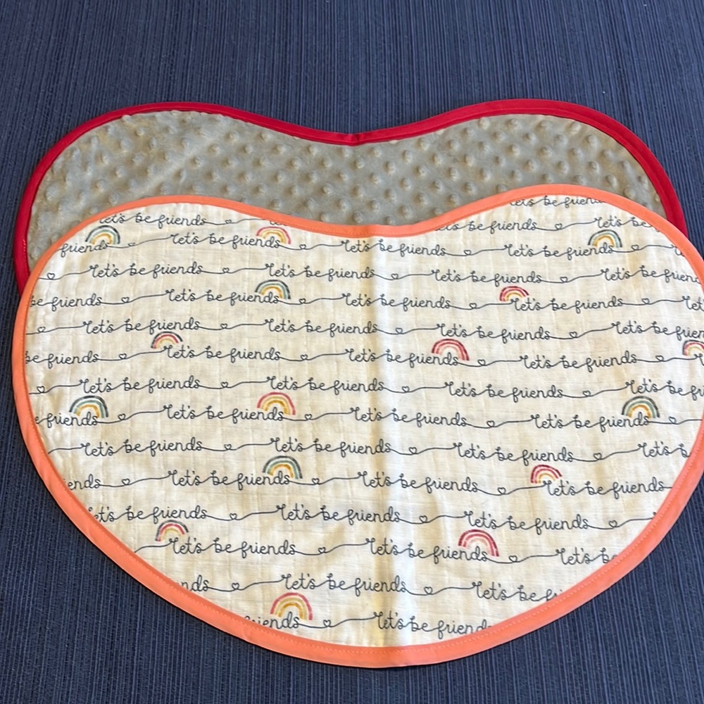 Large rainbows baby burp cloth